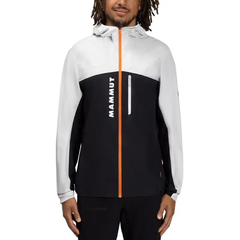 MAMMUT Waterproof And Windproof Windbreaker Jacket Unisex Black And White Comes With Necklace-3
