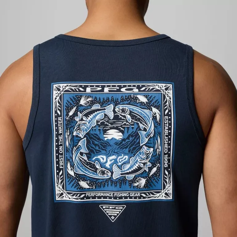 Columbia Tank Top Men's Marine Blue-3
