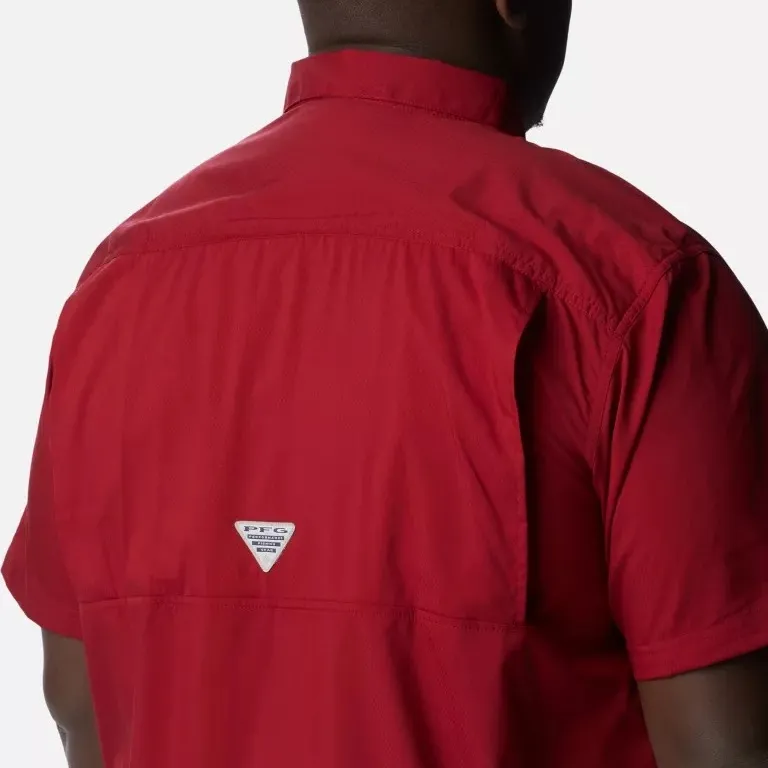 Columbia PFG Slack Tide Shirts Men Dark Red-3