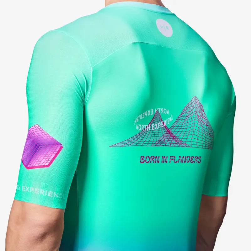DECATHLON Cycling Clothing Unisex Light Grass Color/Dream Blue/Bright Purple-4