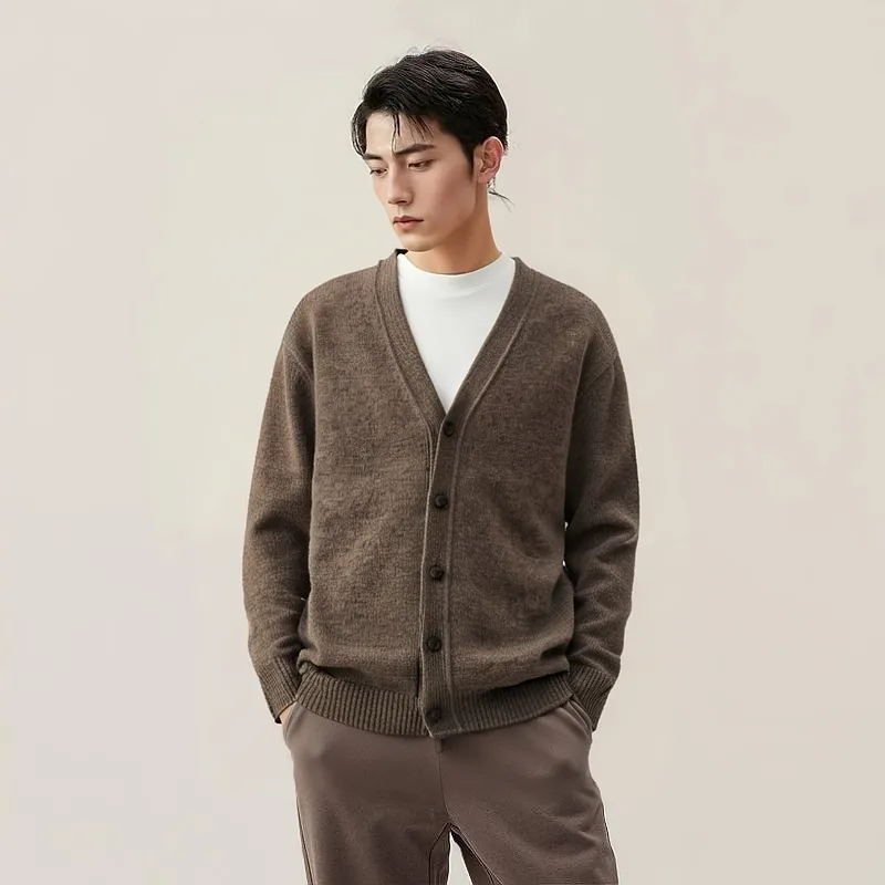 Maison Margiela V Neck Knitted Cardigan-2