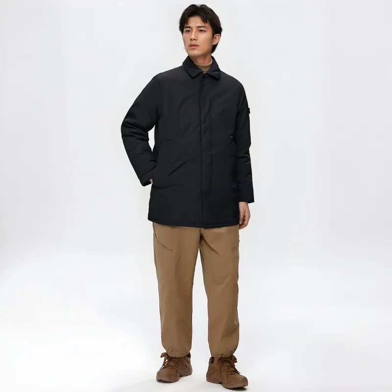 STONE ISLAND Logo Patch Long Jacket-3