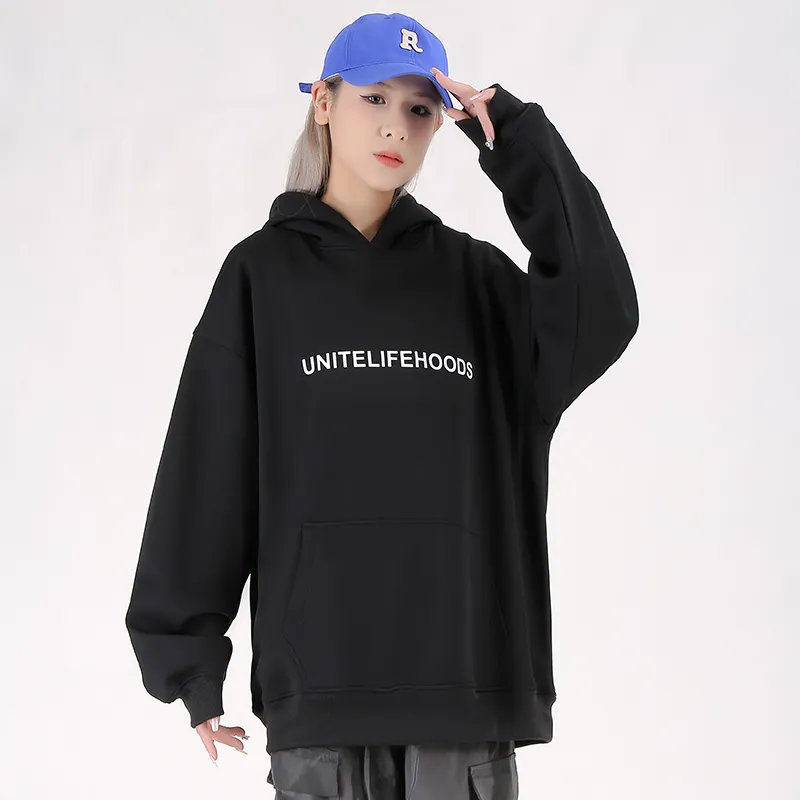 Unite Life HOODS Sweatshirt Unisex Black-24