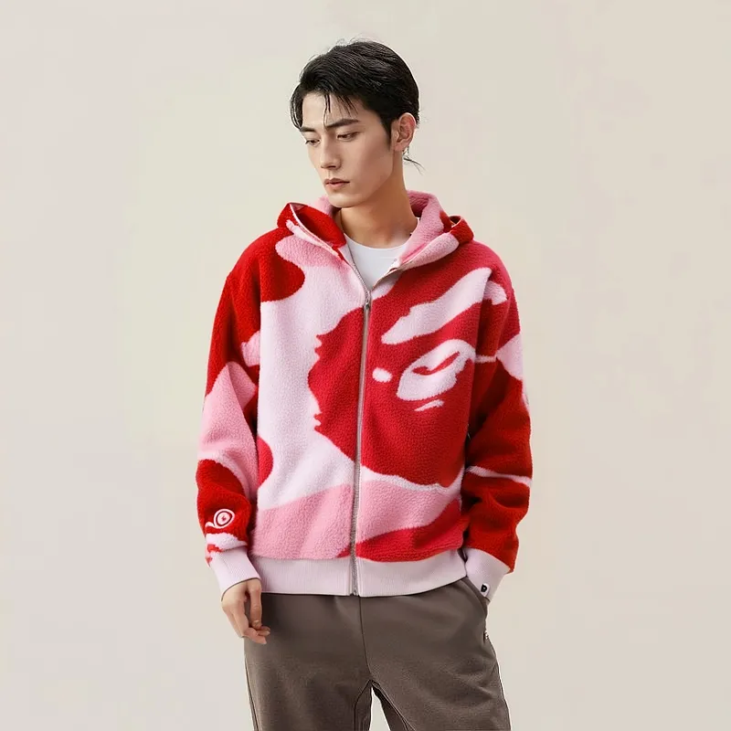 Bape Mega Abc Camo Shark Boa Hoodie Jacket-6