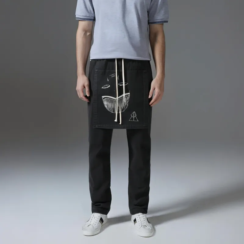 Rick Owens DRKSHDW Toothface Belas Crop crotch Track Pants-3