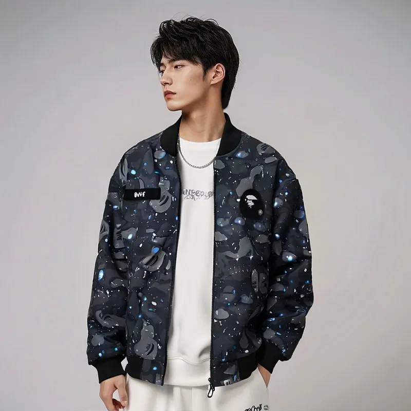 Bape Space Camo Loose Fit MA 1 Jacket-1