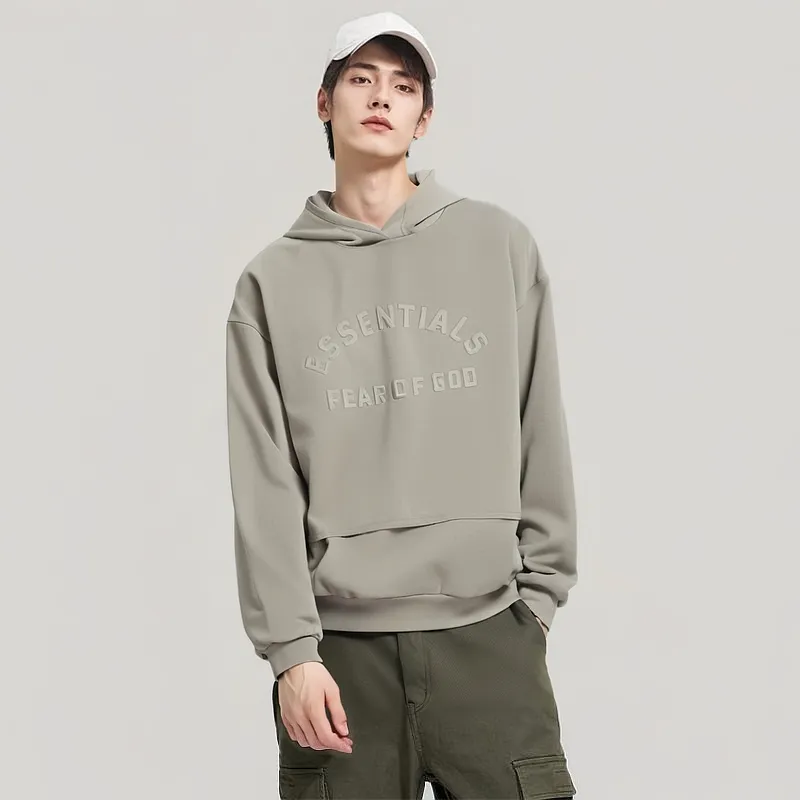 Fear Of God Essentials Layered Logo print Fleece Hoodie-2
