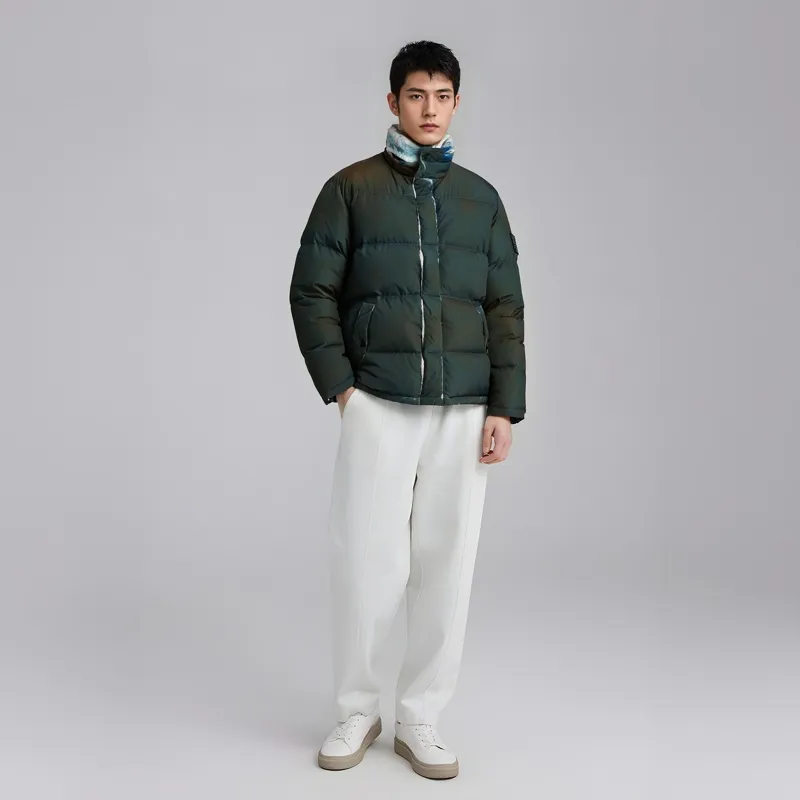Supreme X Stone Island Painted Camo Crinkle Down Jacket-12
