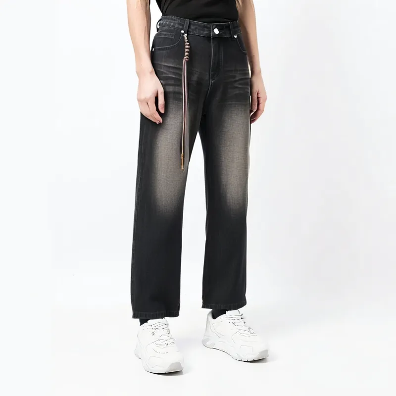 GEOFFREY B. SMALL Hiphop Jeans Unisex Black-2