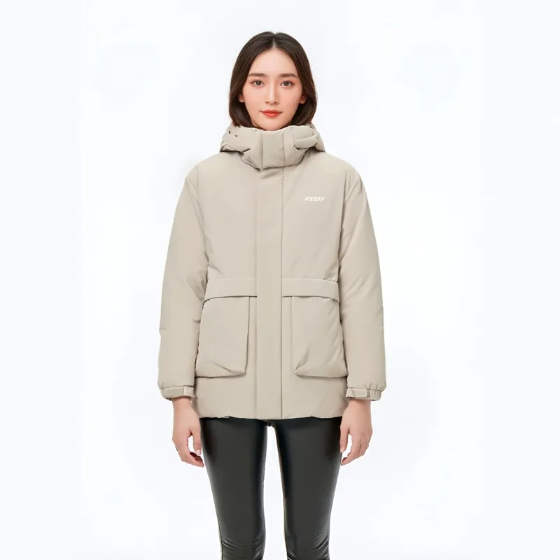 NERDY Down Jacket Unisex Light Brown-2