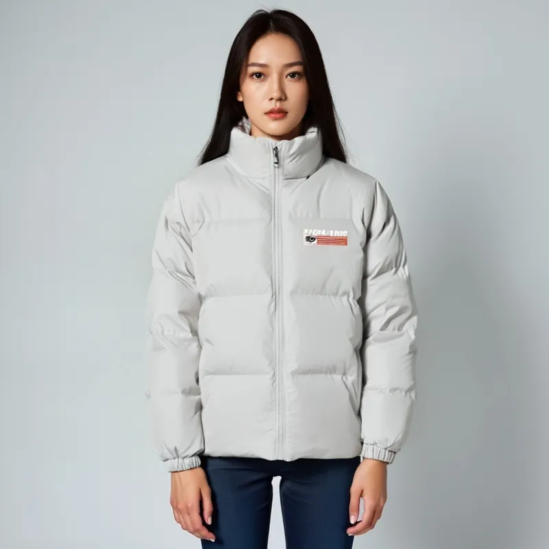 C1RCA Puffer Jacket Coat Unisex Beige/Black/Gray-6