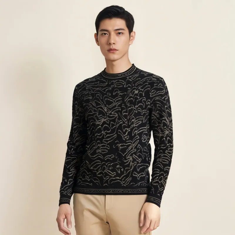 ANDREW MACKENZIE Sweater Men's Black Gold-2