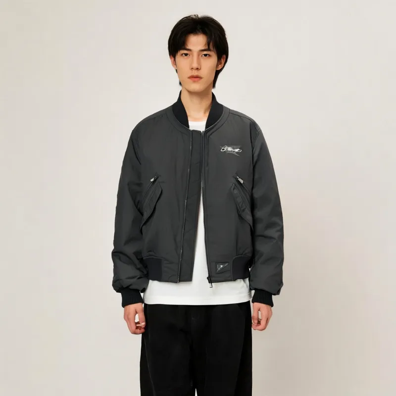 C2H4 Loose Fit Jackets & Coats Men's Blue Gray-2