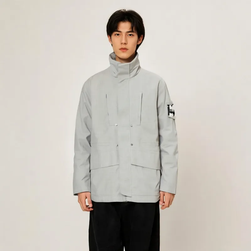 STONE ISLAND Jackets Coats Men's Gray White-1