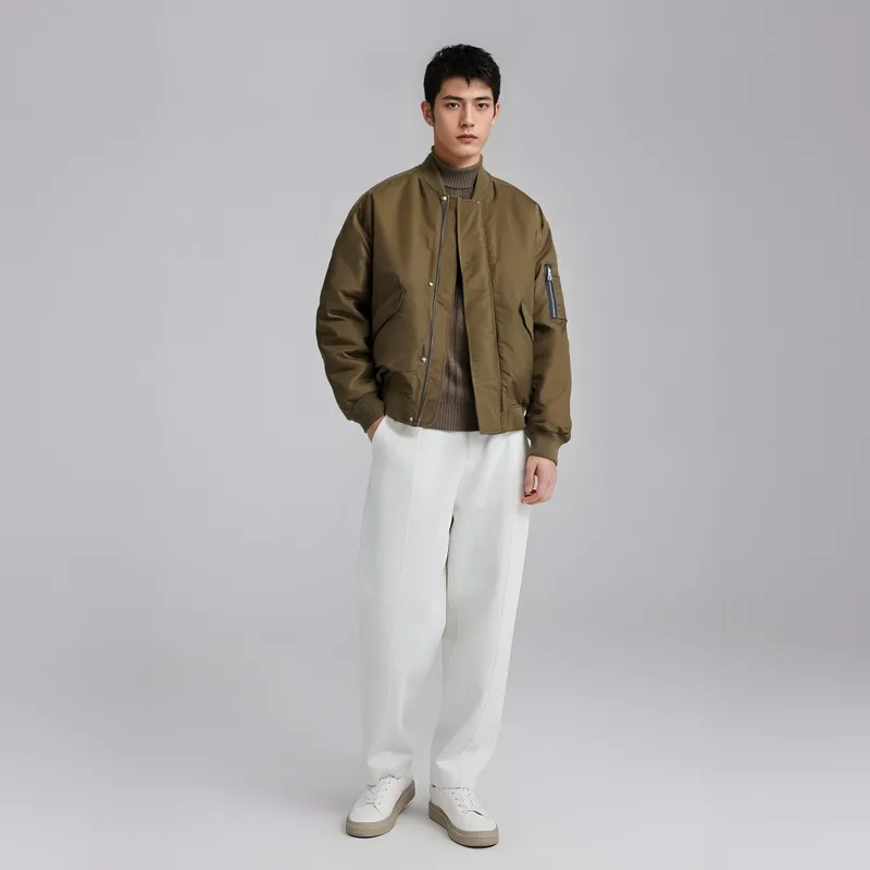 ZARA Jackets Men Khaki-2