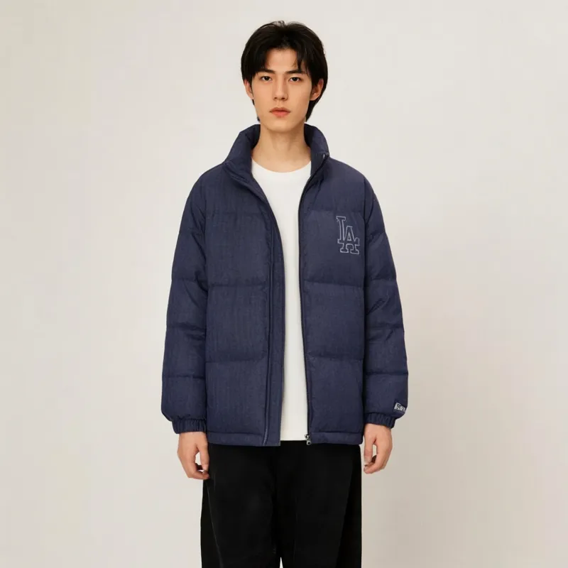 New Era x MLB FW24 Down Jacket Unisex Black Denim Blue-2