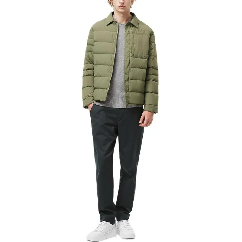 LACOSTE Down Jacket Men's Khaki Green-1