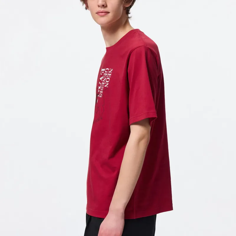 GU x XINSHIJIFUYINZHANSHI,LIANMINGKUAN EVA Collaboration SS25 T Shirt Men's Red-2