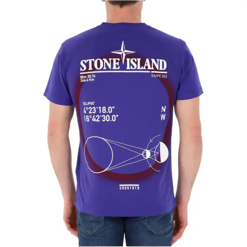 STONE ISLAND T Shirts Men Blue-3