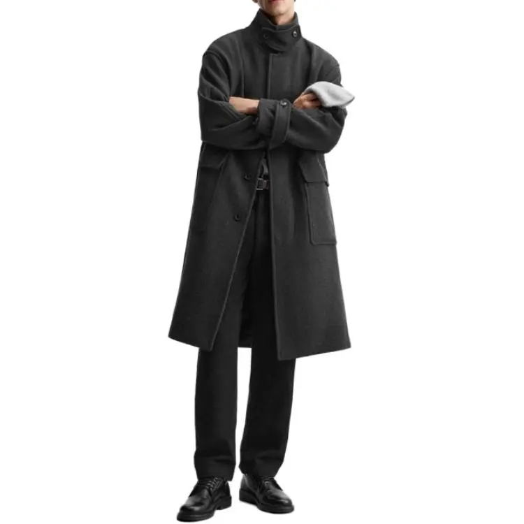 ZARA Coats Men Coal Gray-3
