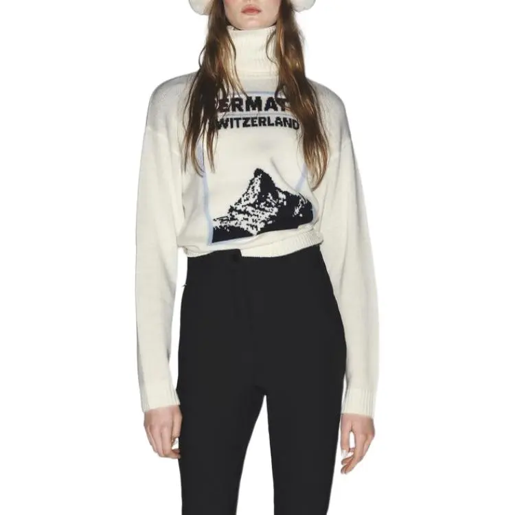 ZARA SKI Skiing Series Sweaters Women's White-4