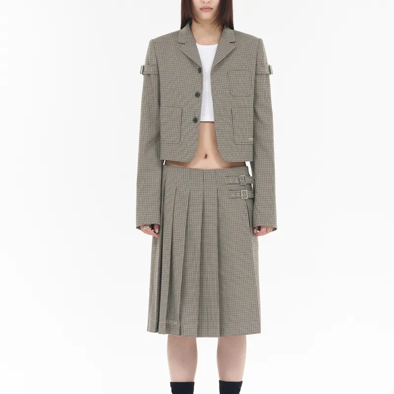 WE11DONE Check print Skirt-4