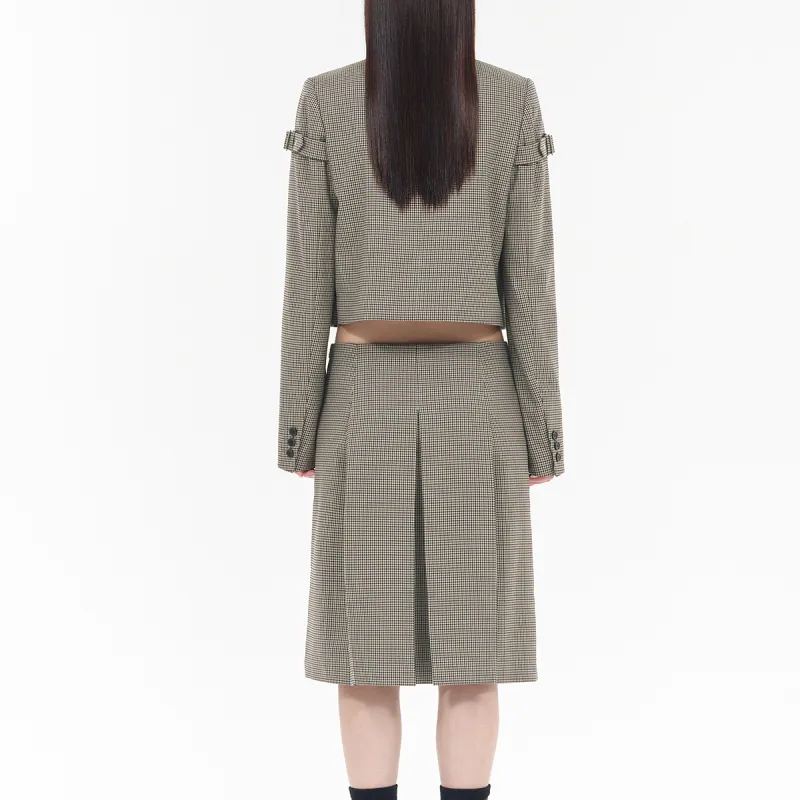 WE11DONE Check print Skirt-3