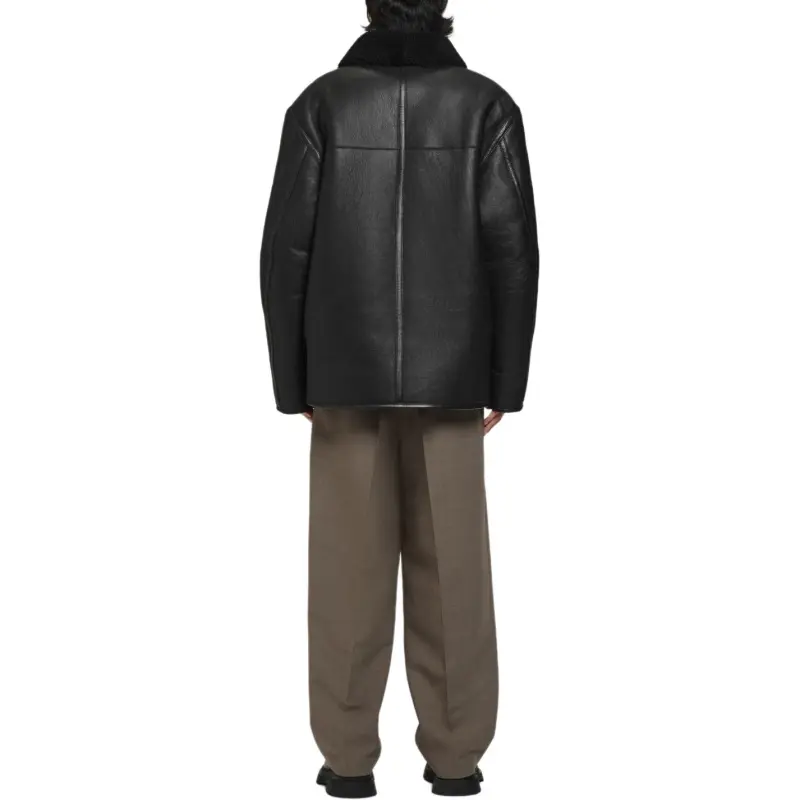 COS Leather Jackets Men Black-4
