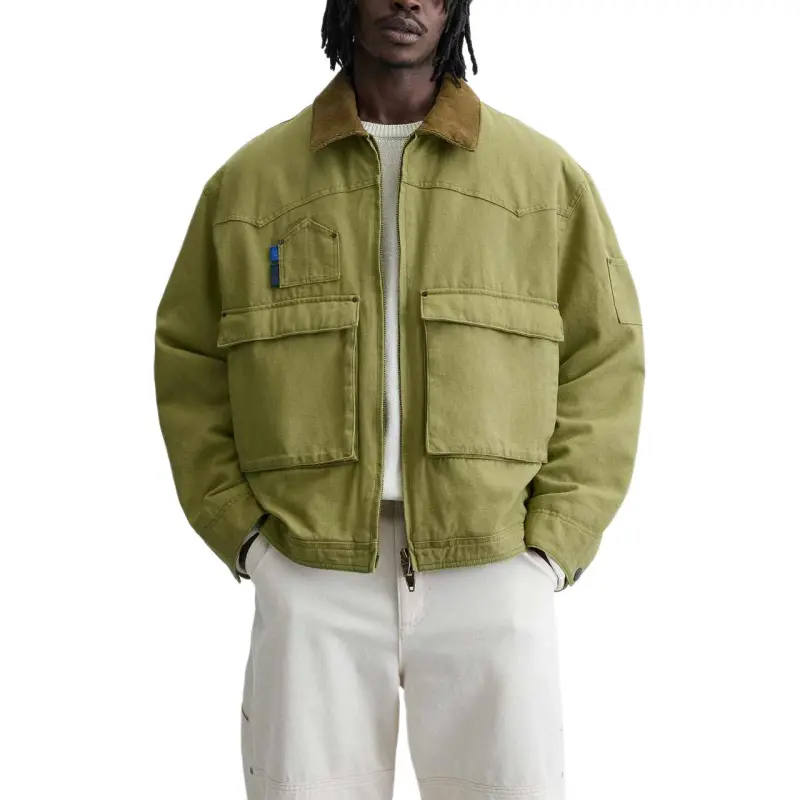 ZARA Jackets Coats Men's Light Green-5