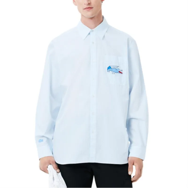 LACOSTE Shirts Men Sky Blue-3