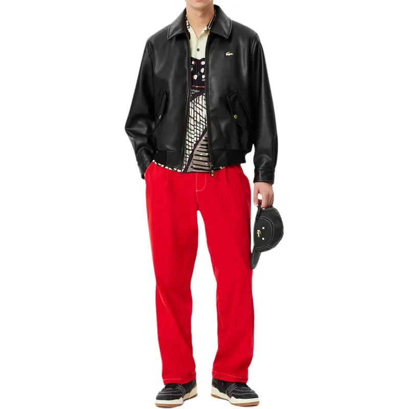 LACOSTE Maison Château Rouge Collaboration Jackets Unisex Black-3