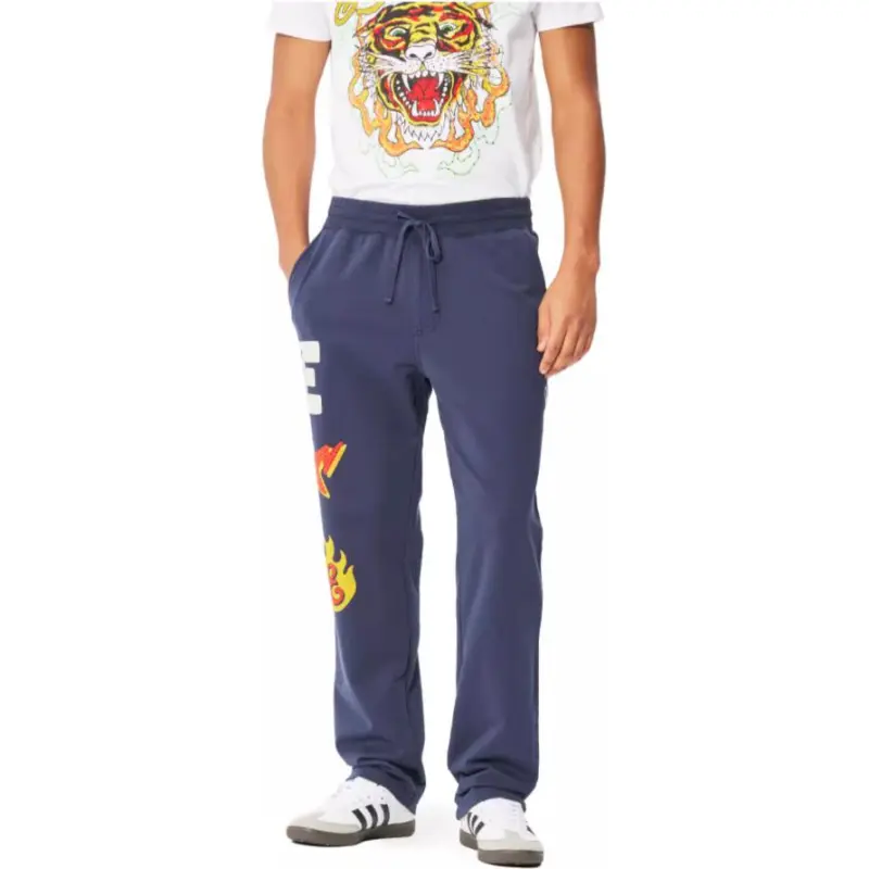 Ed Hardy FW24 Casual Pants Men's Midnight Blue-4