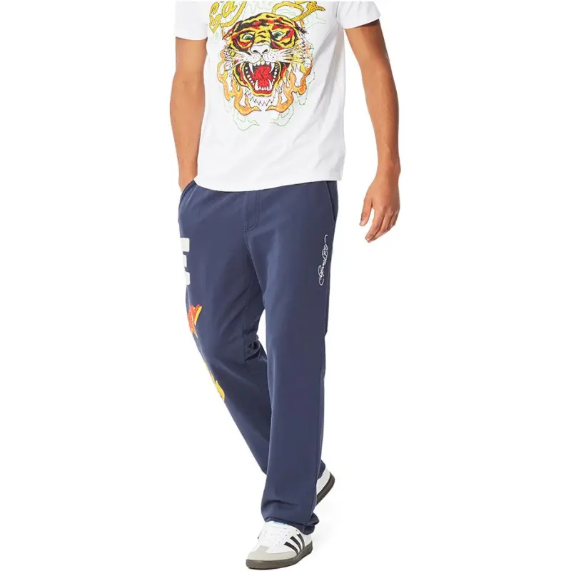 Ed Hardy FW24 Casual Pants Men's Midnight Blue-2