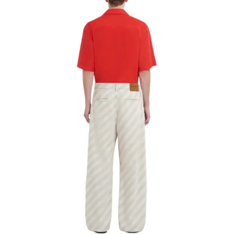 MARNI Striped Wide Leg Jeans-2