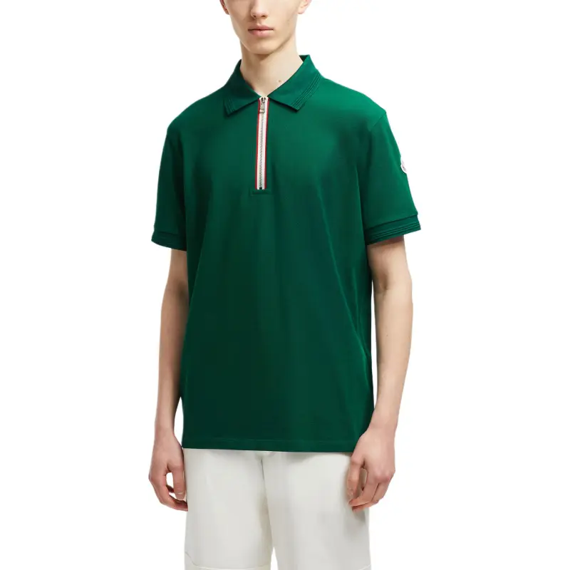 Moncler Tricolor Trim Piquet Polo Shirt-2