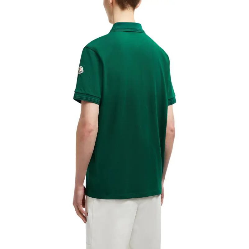 Moncler Tricolor Trim Piquet Polo Shirt-1