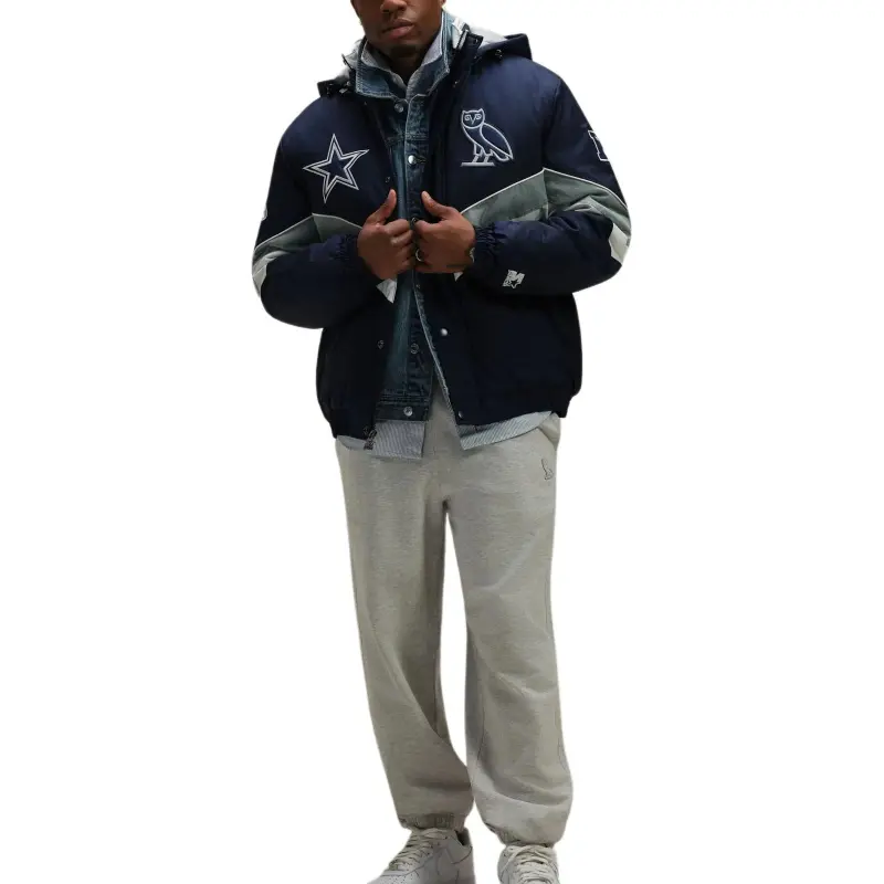 Ovo X NFL Dallas Cowboys Starter Sideline Puffer Jacket-3
