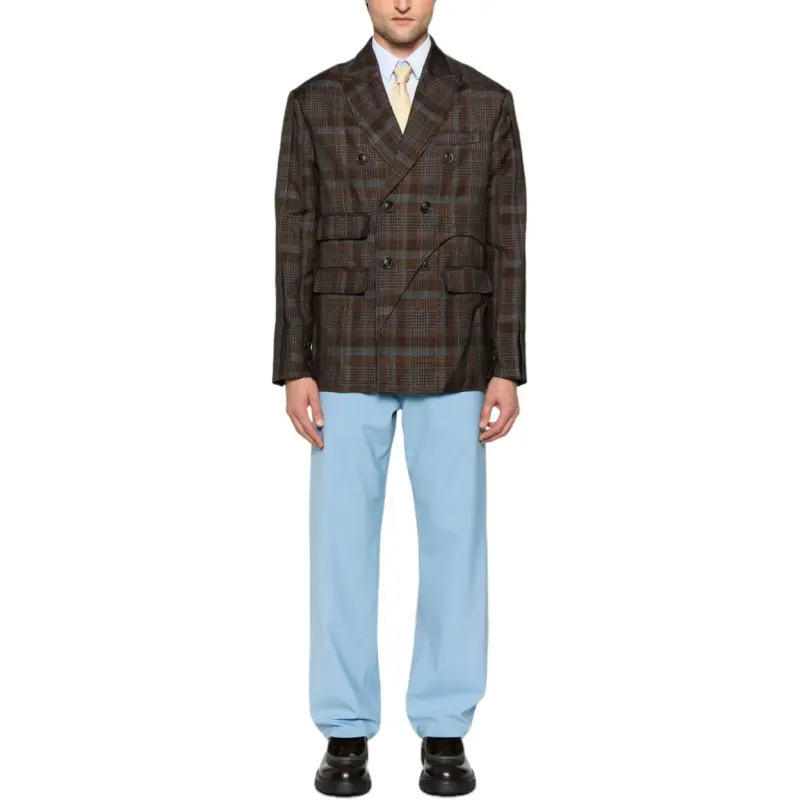ANDERSSON BELL Soe check Double breasted Blazer-3