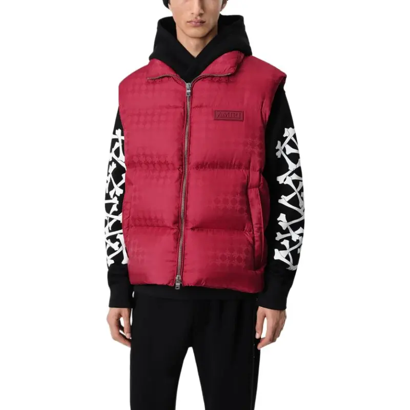 AMIRI Early Spring Collection SS25 Vest Men's Deep Red-1