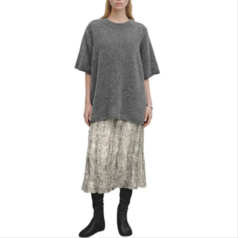 Massimo Dutti Casual Long Skirts Women's Gray-3