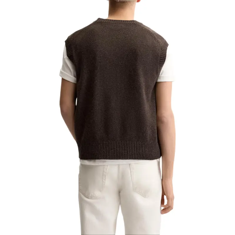 ZARA Tank Tops Men Brown-3
