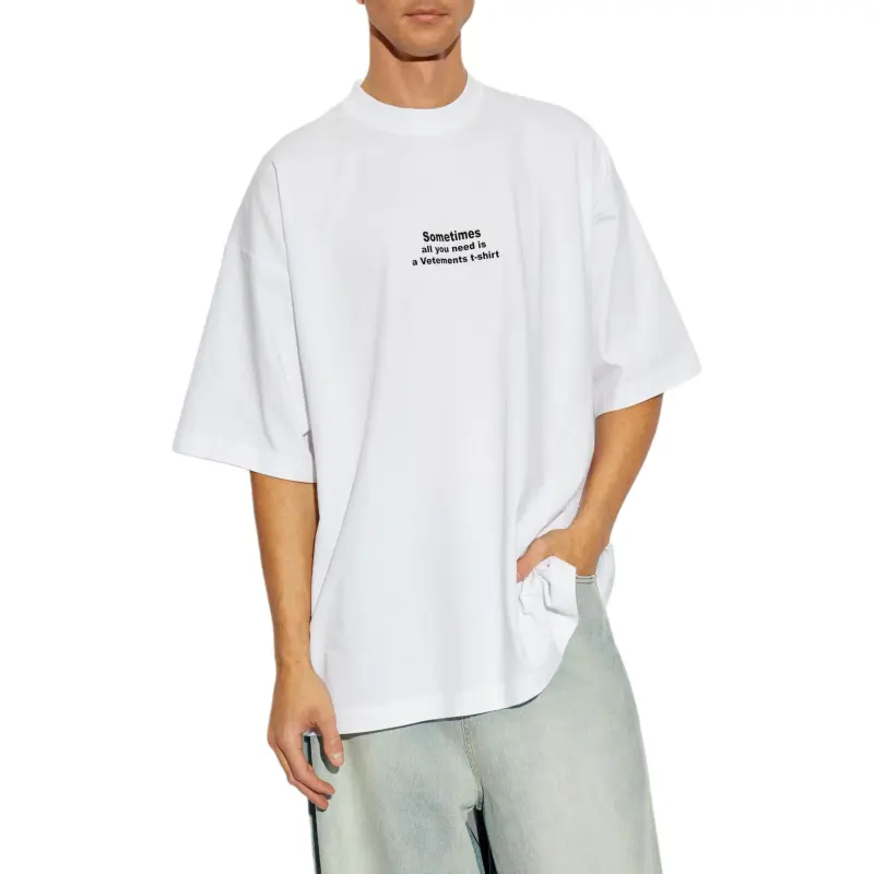 Vetements Slogan Printed Crewneck T Shirt-3