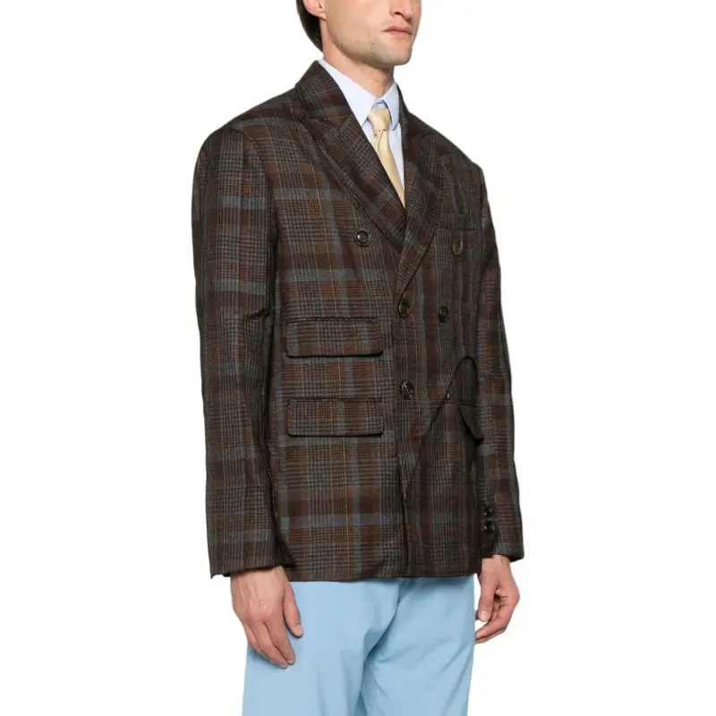 ANDERSSON BELL Soe check Double breasted Blazer-1