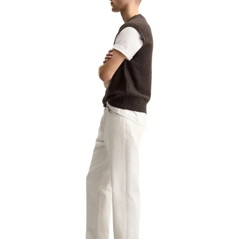 ZARA Tank Tops Men Brown-4