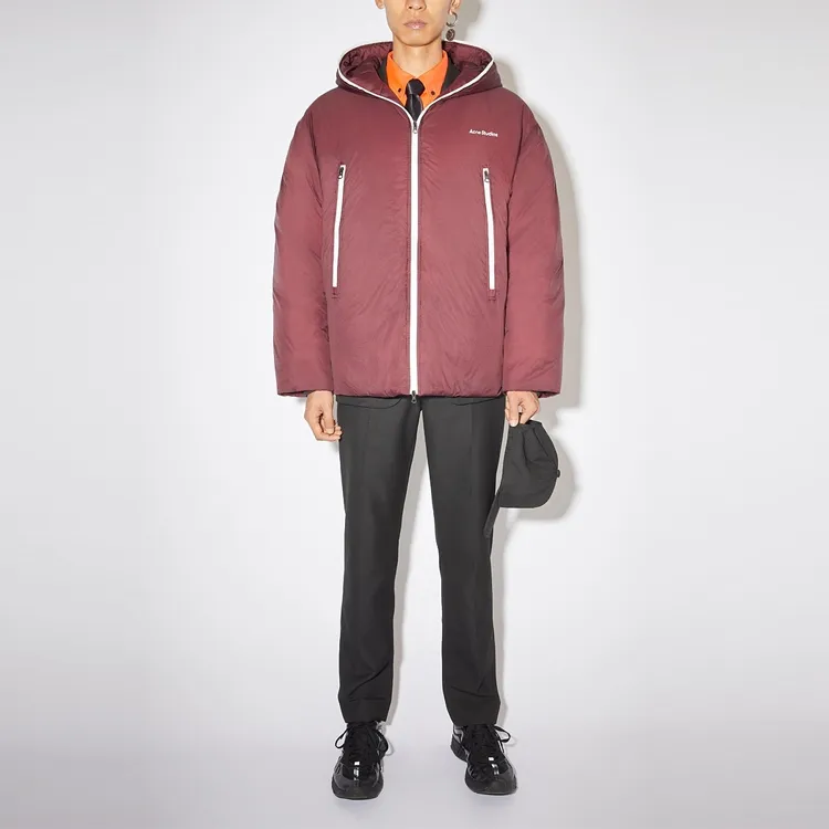 Acne Studios Down Jackets Men Burgundy-4