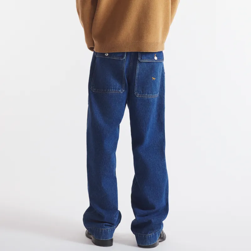 Maison Kitsuné Profile Fox Embroidered Workwear Jeans-2
