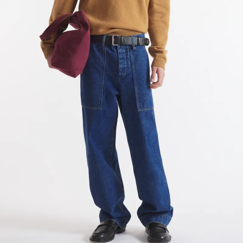 Maison Kitsuné Profile Fox Embroidered Workwear Jeans-3