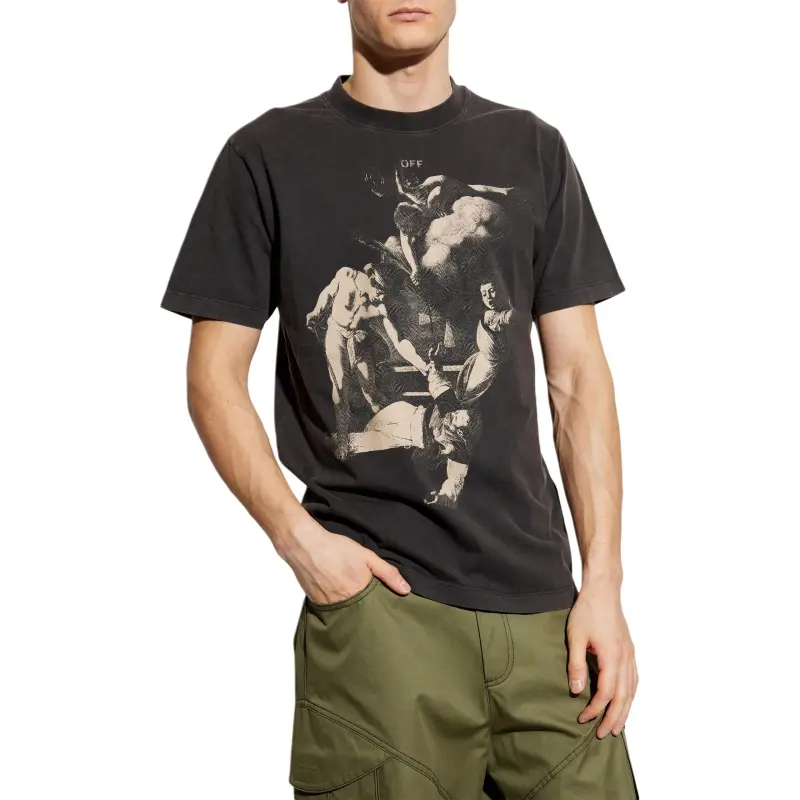 OFF WHITE Graphic Printed Crewneck T Shirt-2