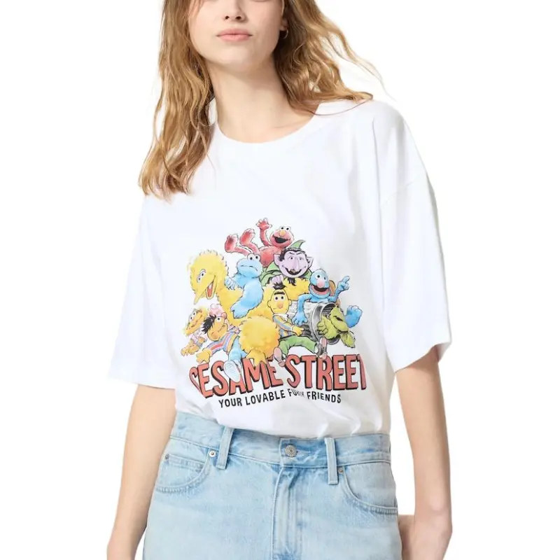 Sesame Street X UNIQLO Sesame Street Collaboration T Shirts Unisex White-2