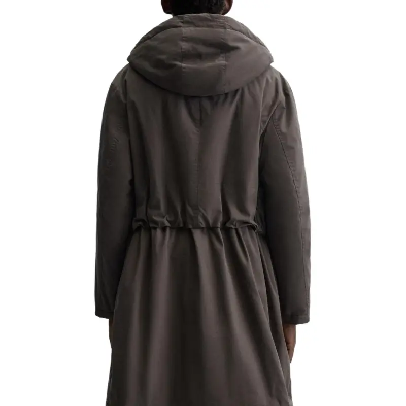 ZARA Parka Coats Men Brown-3